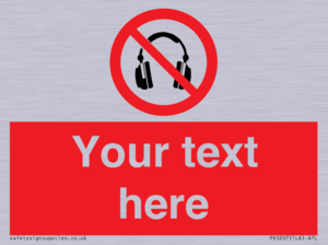 Custom No Headphones Sign